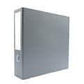 Bindertek Premium 2 3-Ring Non-View Binders, D-Ring, Light Gray (3EFN-LG)