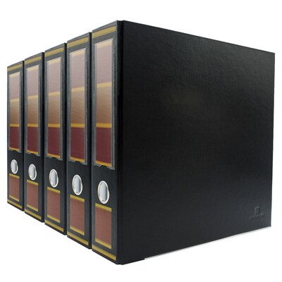 Bindertek Premium 2 3-Ring Non-View Binders, D-Ring, Black, 5/Pack (3EFPACK-BB)