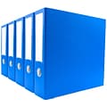 Bindertek Premium 2 3-Ring Non-View Binders, D-Ring, Ocean Blue, 5/Pack (3EFPACK-OB)