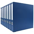 Bindertek Premium 1 1/2 3-Ring Non-View Binders, D-Ring, Navy, 7/Pack (3SLPACK-NV)