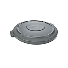 Rubbermaid Brute Round Plastic Container Lid, Gray, 55 Gallons (FG265400GRAY)