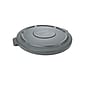 Rubbermaid Brute Round Plastic Container Lid, Gray, 55 Gallons (FG265400GRAY)