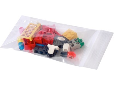 4 x 10 Reclosable Poly Bags, 4 Mil, Clear, 1000/Carton (3715A)