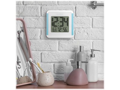 La Crosse Technology Shower Cube Atomic Wall/Table Clock (515-1912)