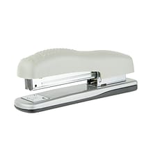 Quill Brand® Contemporary Desktop Stapler, 20 Sheet Capacity, Metallic Silver (79605Q)