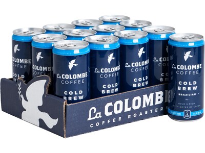 La Colombe Coffee Brazilian Iced Cold Brew Coffee, Dark Roast, 9 oz., 12/Carton (PPPURC1205)