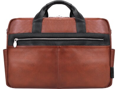 McKleinUSA SOUTHPORT U Series Leather Dual Compartment Briefcase, Brown (19100)