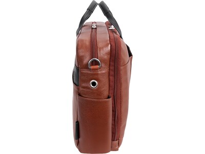 McKleinUSA SOUTHPORT U Series Leather Dual Compartment Briefcase, Brown (19100)