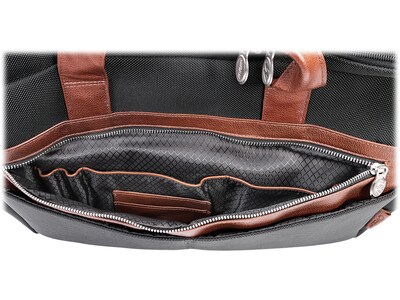 McKleinUSA SOUTHPORT U Series Nylon Dual Compartment Briefcase, Black (79105)