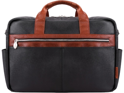 McKleinUSA SOUTHPORT U Series Leather Dual Compartment Briefcase, Black (19102)