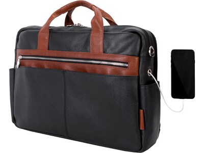 McKleinUSA SOUTHPORT U Series Leather Dual Compartment Briefcase, Black (19102)