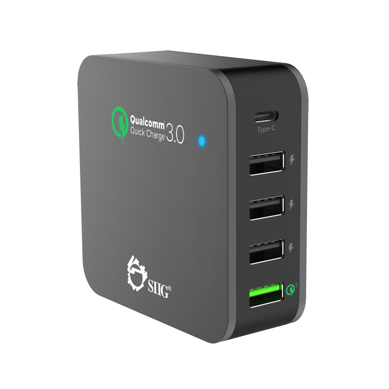 SIIG USB Charging Kit/Bundle for Most Smartphones, Black (AC-PW1714-S1)