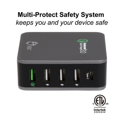 SIIG USB Charging Kit/Bundle for Most Smartphones, Black (AC-PW1714-S1)