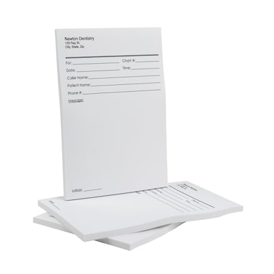 Custom 1-Color Post-it® Notes, 4 x 6, White Stock, Black Ink