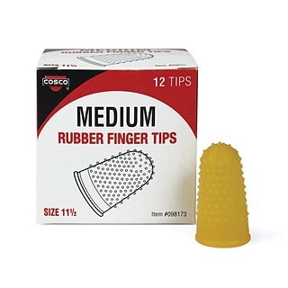 Swingline Rubber Finger Tips, Size 11 1/2, Medium, 12/Box (54035), 6 Pack