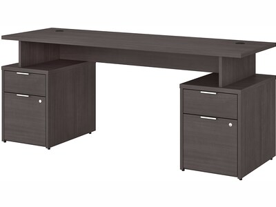 Bush Business Furniture Jamestown 72W Desk with 4 Drawers, Storm Gray (JTN005SGSU)