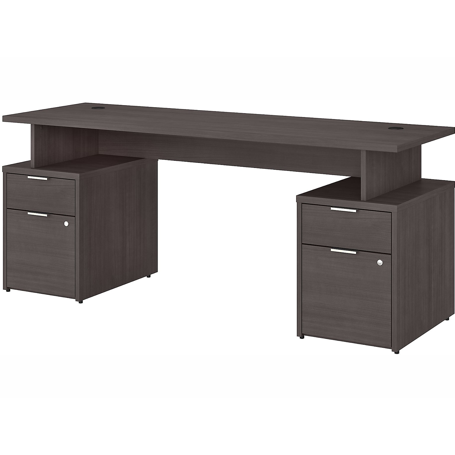 Bush Business Furniture Jamestown 72W Desk with 4 Drawers, Storm Gray (JTN005SGSU)