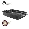 Starfrit 17roaster W/ Rack, Candy/deep-fry Thermometer, & 4-in-1 Santoku Shears