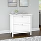 Bush Furniture Broadview 2-Drawer Lateral File Cabinet, Not Assembled, Letter/Legal, Pure White, 30.79" (BDF131WH-03)