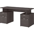 Bush Business Furniture Jamestown 60W Desk with 4 Drawers, Storm Gray (JTN017SGSU)