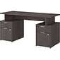 Bush Business Furniture Jamestown 60"W Desk with 4 Drawers, Storm Gray (JTN017SGSU)