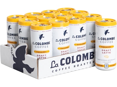 La Colombe Draft Latte Caramel Cold Brew Coffee, Medium Roast, 9 Fl. Oz., 12/Carton (PPPURC1216)