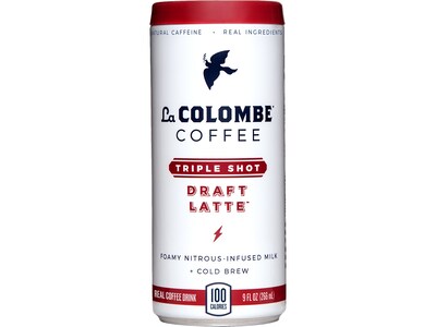 La Colombe Triple Shot Draft Latte Espresso Cold Brew Coffee, Medium Roast, 9 Fl. Oz., 12/Carton (PP