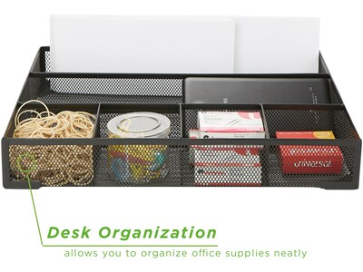 Mind Reader Mesh Drawer Organizer, Black, 2/Set (2DEER-BLK)