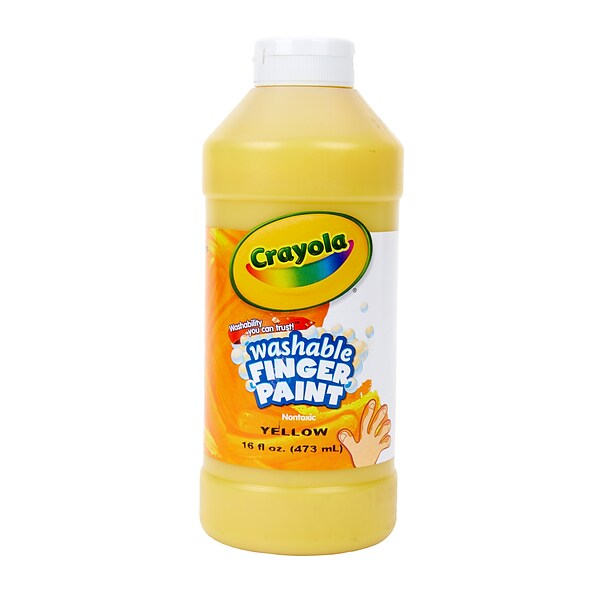 Crayola Washable Fingerpaint, Yellow, 16 oz. (55-1316-034)