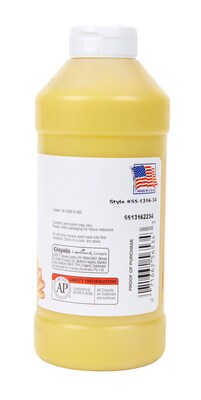 Crayola Washable Fingerpaint, Yellow, 16 oz. (55-1316-034)