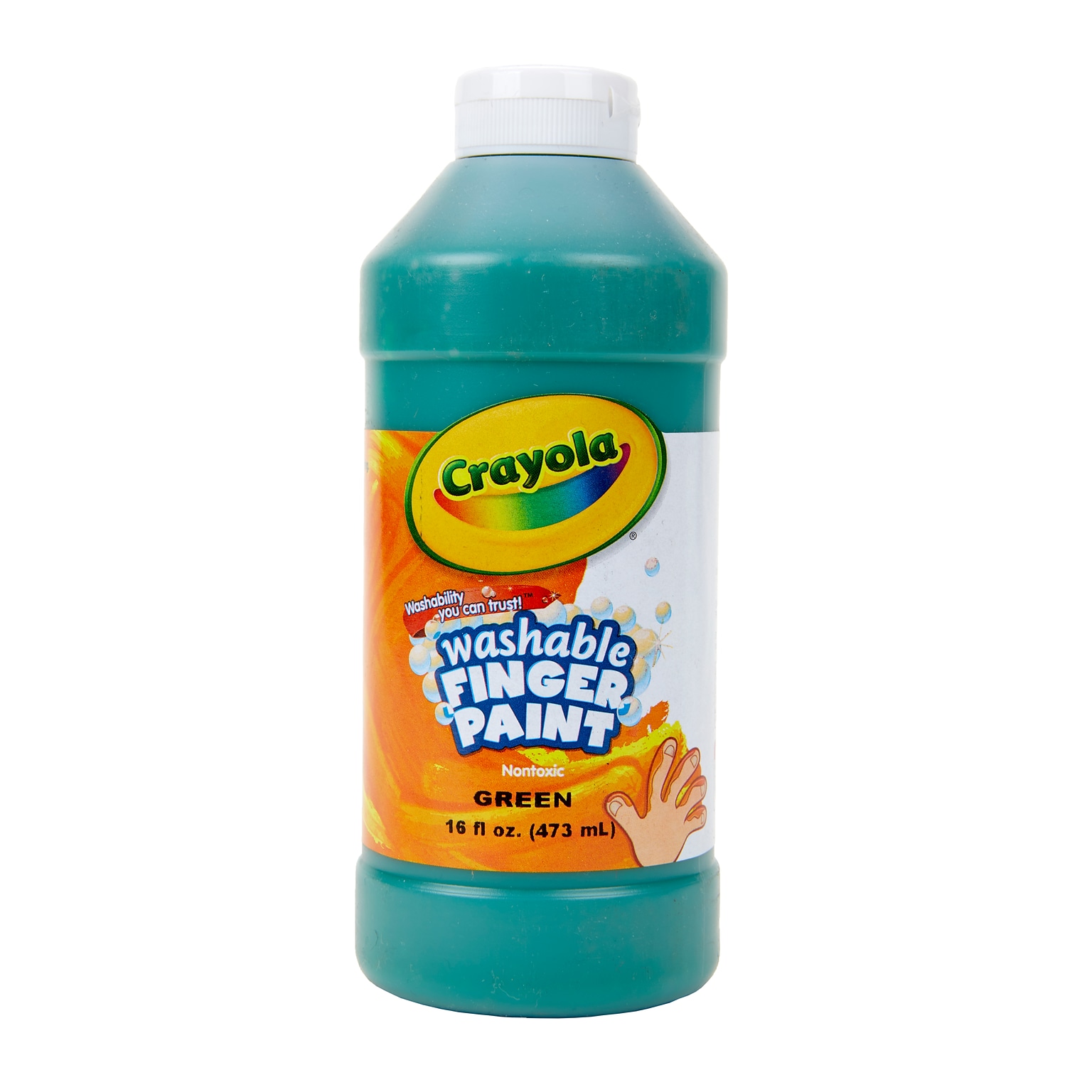 Crayola Washable Fingerpaint, Green, 16 oz. (55-1316-044)