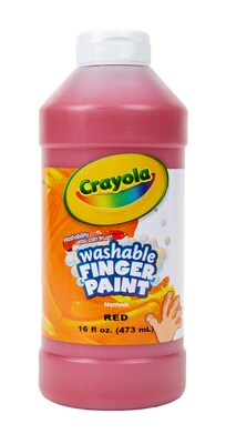 Crayola Washable Fingerpaint, Red, 16 oz. (55-1316-038)