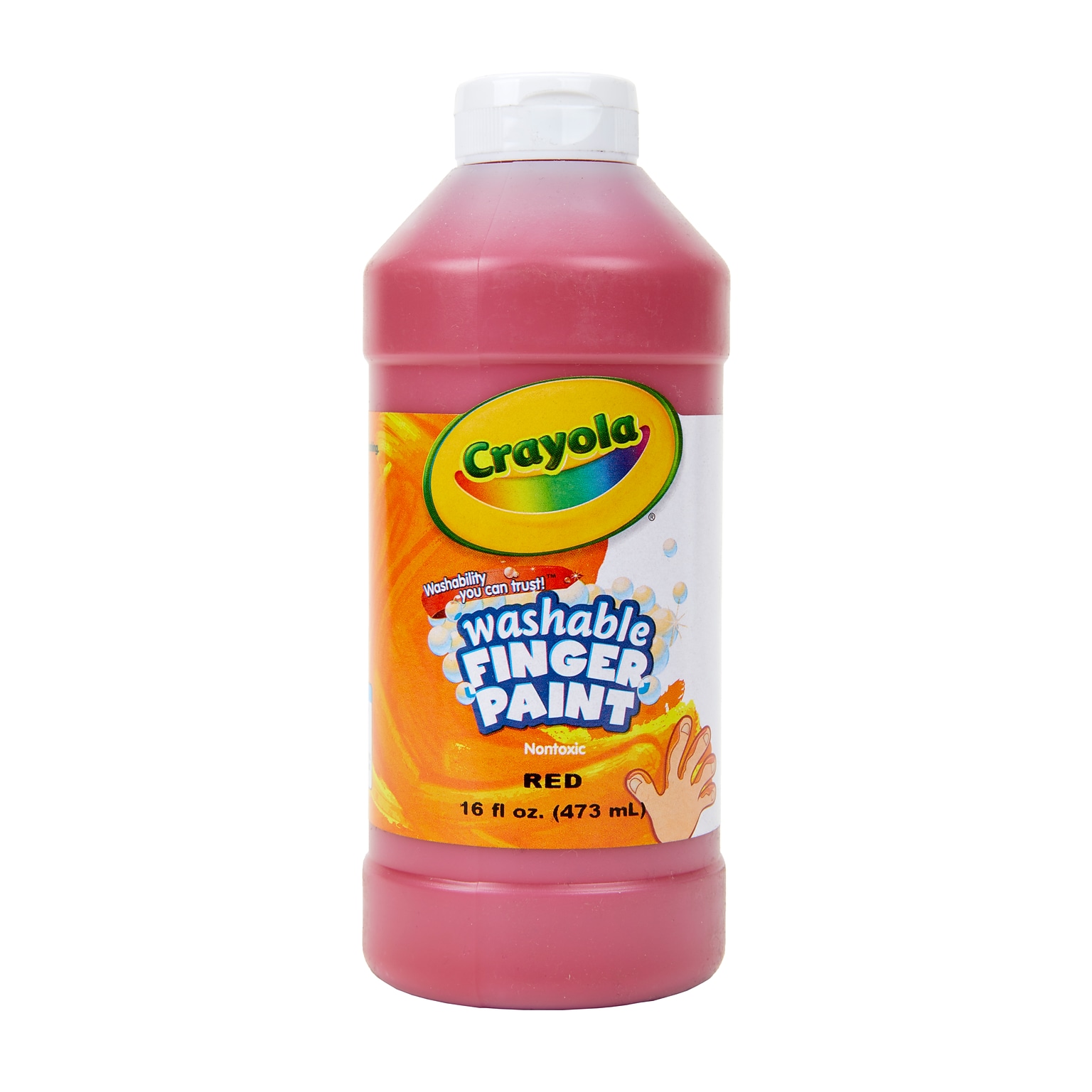 Crayola Washable Fingerpaint, Red, 16 oz. (55-1316-038)