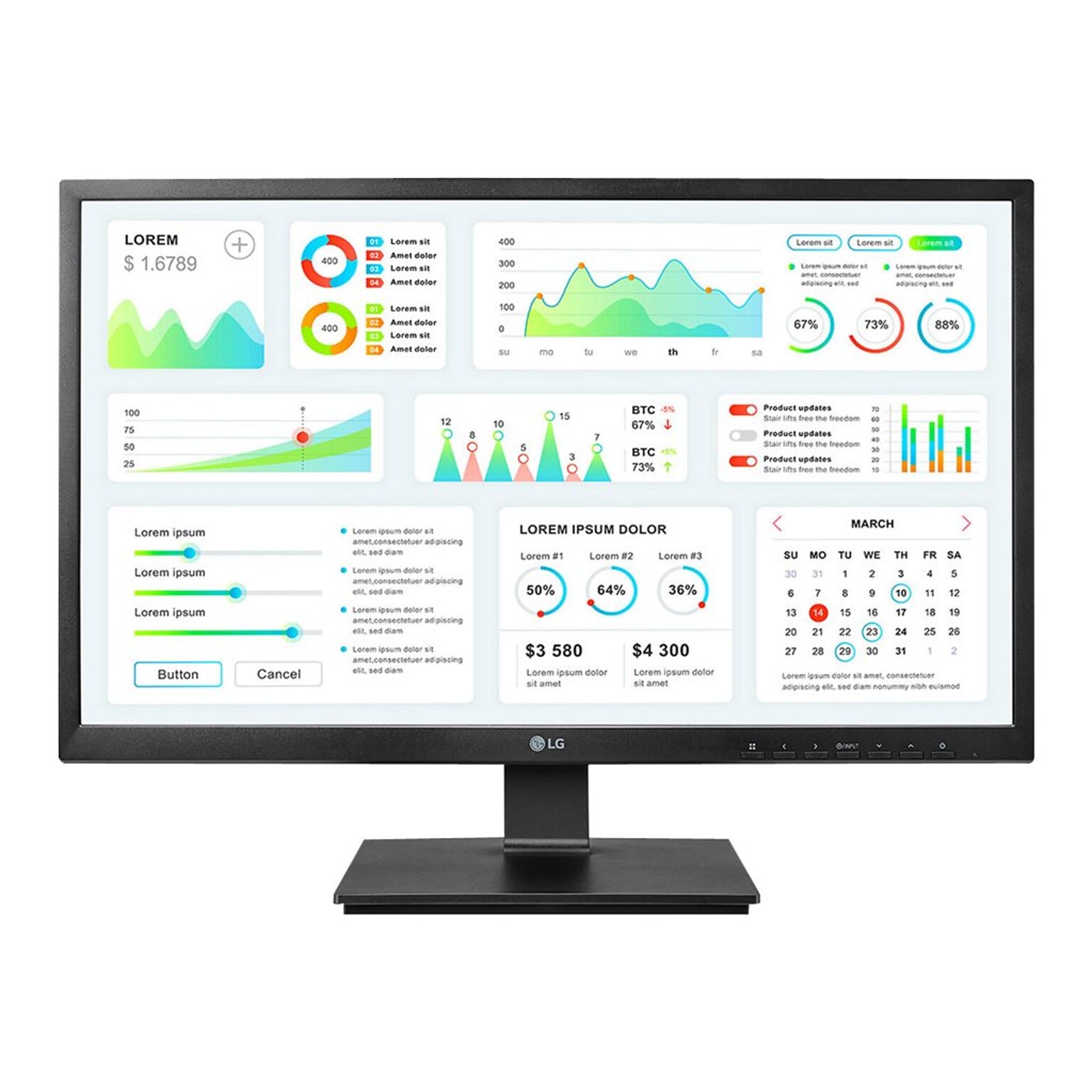 LG Zero Client TERA2 24CK550Z-BP 23.8 All-in-One Desktop Computer, Teradici Tera2321, 512MB RAM