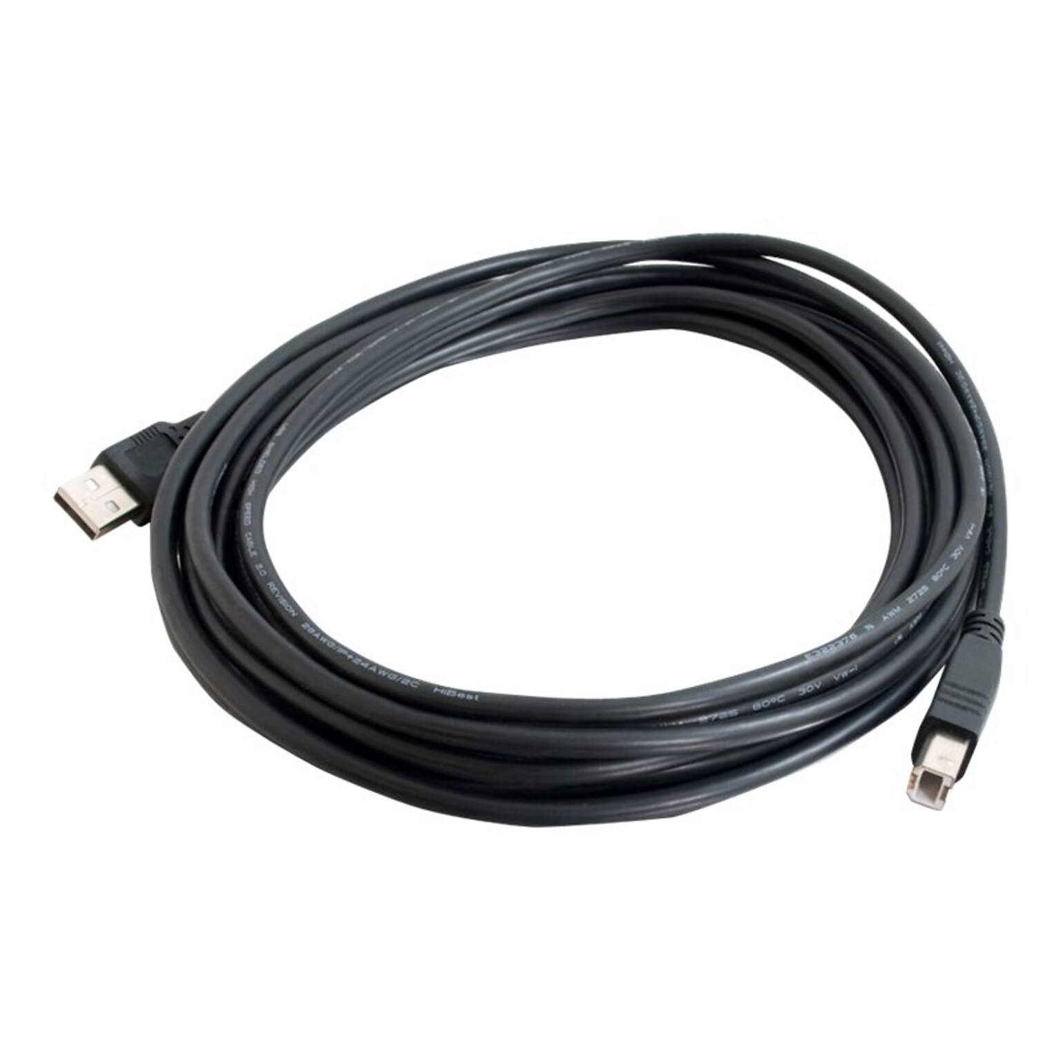 C2G 6.56 USB A Male/B Male, Black (28102)