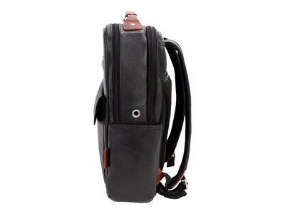 McKlein U Series Logan Laptop Backpack, Black Leather (19082)