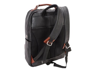 McKlein U Series Logan Laptop Backpack, Black Leather (19082)