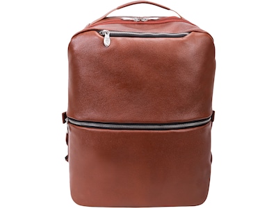 McKlein U Series East Side Laptop Backpack, Brown Leather (18874)