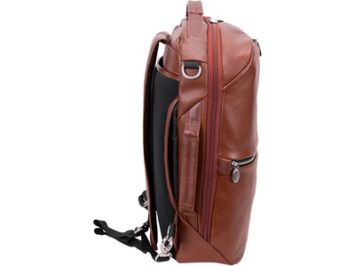 McKlein U Series East Side Laptop Backpack, Brown Leather (18874)