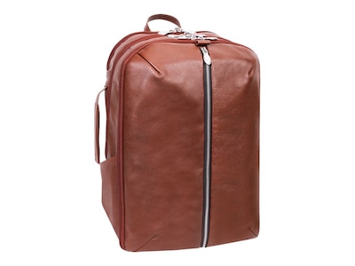 McKlein U Series Englewood Laptop Backpack, Brown Leather (18894)