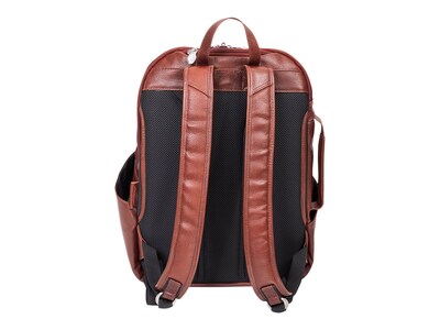 McKlein U Series Englewood Laptop Backpack, Brown Leather (18894)