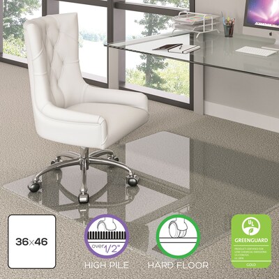 Deflect-O Carpet & Hard Floor Chair Mat, 36 x 46, Glass (DEF-CMG70433646)