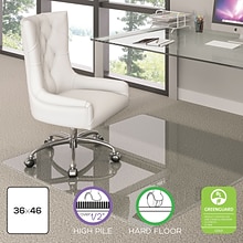 Deflect-O Carpet & Hard Floor Chair Mat, 36 x 46, Glass (DEF-CMG70433646)