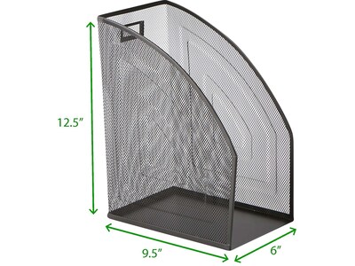Mind Reader Steel Mesh Magazine File, Black, 2/Pack (JMAG2-BLK)