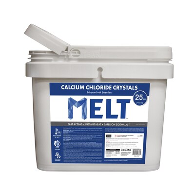 Snow Joe MELT Calcium Chloride Crystals Ice Melter, 25 lbs./Bucket (MELT25CC-BKT)