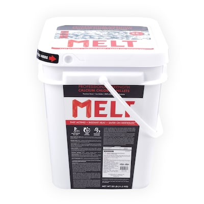 Snow Joe MELT Calcium Chloride Pellets Professional Strength Ice Melter, 25 lbs./Bucket (MELT25CCP-BKT)