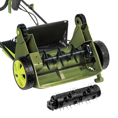 Sun Joe 13-Inch 12-Amp Electric Scarifier and Lawn Dethatcher w/ Collection Bag (AJ801E)