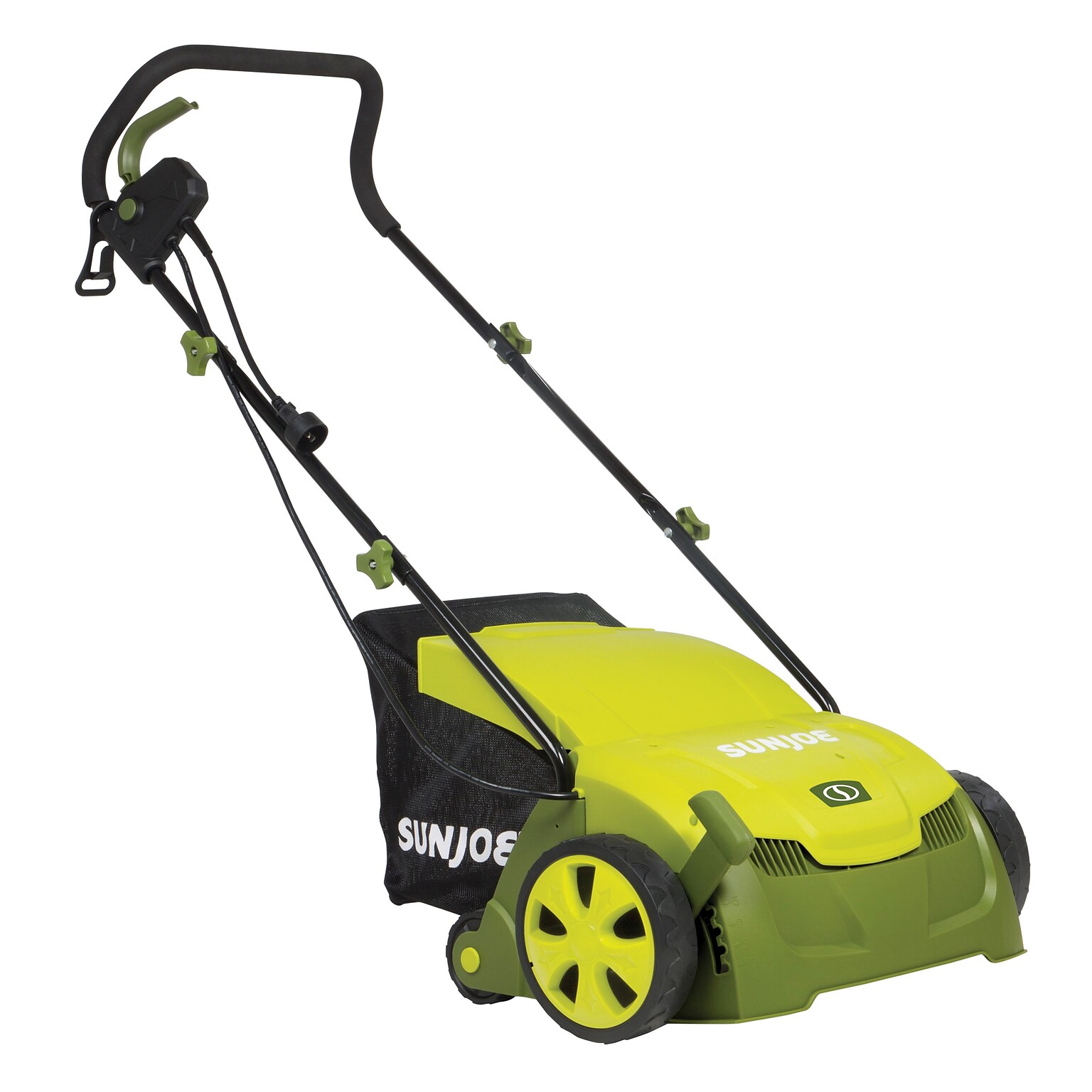 Sun Joe 13-Inch 12-Amp Electric Scarifier and Lawn Dethatcher w/ Collection Bag (AJ801E)