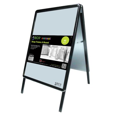 Seco® Snap Frame A-Board Sidewalk Signs, 16.5" x 23.4", Black (A2ABBLACK)