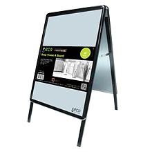 Seco® Snap Frame A-Board Sidewalk Signs, 16.5 x 23.4, Black (A2ABBLACK)